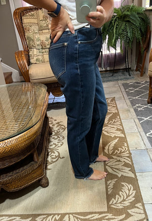 Judy Blue High Waist Release Hem Non Distressed Slim Jeans