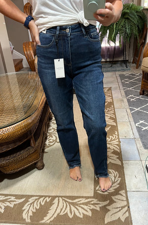 Judy Blue High Waist Release Hem Non Distressed Slim Jeans