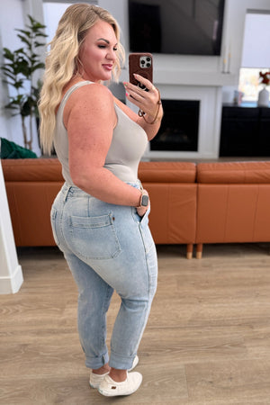 Judy Blue High Waist Vintage Light Wash Denim Jogger