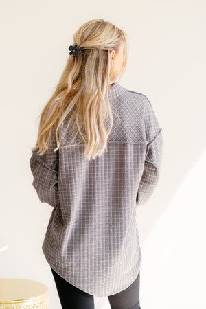 Wandering Whim Button Up Waffle Knit Top