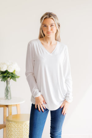 Ivory Whim V Neck Top