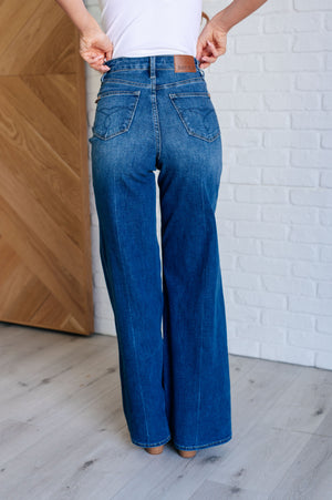 Judy Blue High Rise Tummy Control Retro Wide Leg Jeans Tall (33.5" Inseam)
