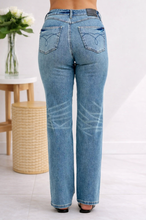 Judy Blue High Waist Tummy Control Slim Straight Leg Jeans