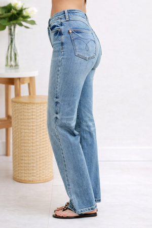 Judy Blue High Waist Tummy Control Slim Straight Leg Jeans