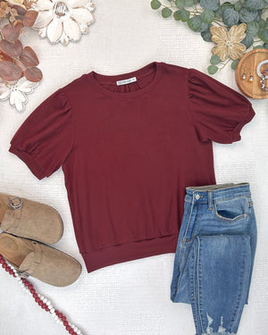 Katie Cozy Top - Cranberry by Michelle Mae