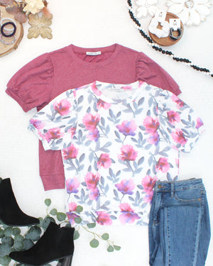 PREBOOK Katie Cozy Top - Raspberry