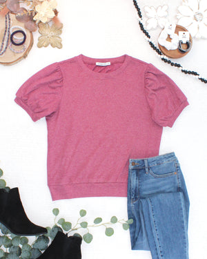 PREBOOK Katie Cozy Top - Raspberry