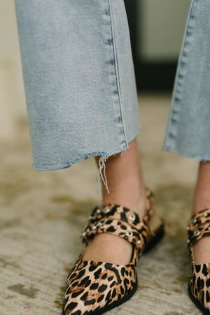 Judy Blue Mid Rise Kick Flare Raw Hem Cropped Jeans