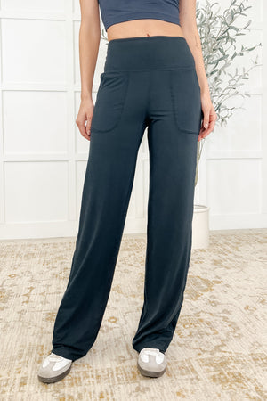 Leg Day Legends Straight Leg Bottoms in Nocturnal Navy by Rae Mode