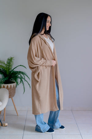 Let It Be Duster Cardigan in Mocha by Dear Scarlett