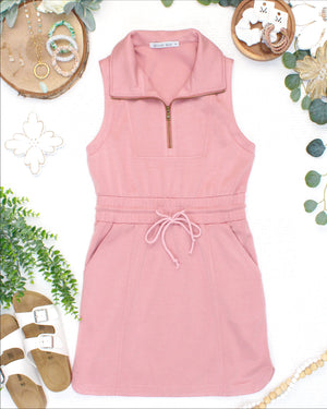 PREBOOK Luxe Collar Dress - Dusty Rose