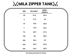 Mila Zipper Tank - Blue Tie Dye by Michelle Mae