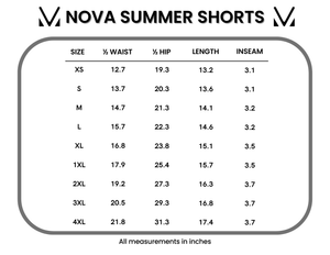 Nova Summer Shorts - Aqua Palm by Michelle Mae