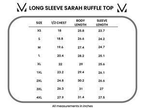 PREBOOK Long Sleeve Sarah Ruffle Top - Meadow Mist