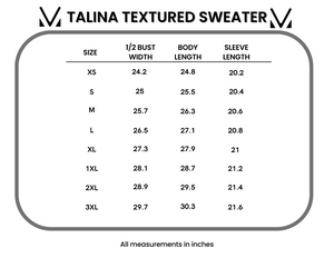 Talina Textured Sweater - Brick by Michelle Mae