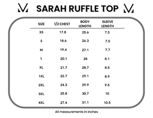 Sarah Ruffle Short Sleeve - Turquoise by Michelle Mae