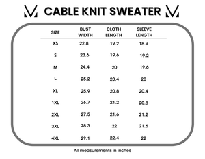 Cable Knit Sweater - Charcoal by Michelle Mae