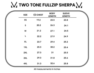 Two Tone Fullzip Sherpa - Olive and White by Michelle Mae
