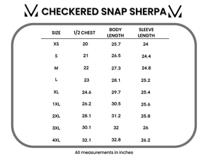 PREBOOK Checkered Snap Sherpa - Black