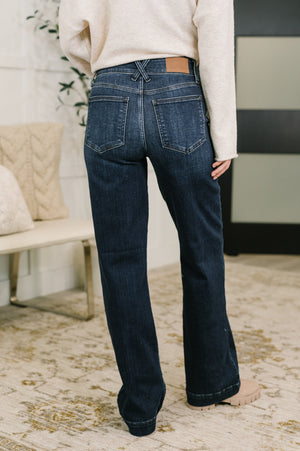 Judy Blue High Waist Trouser Wide Leg Jeans - Reg inseam 33"