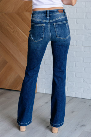 Judy Blue Mid Rise Hand Sand & Destroy Bootcut Jeans