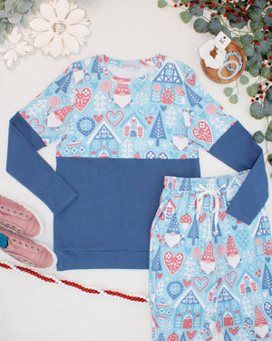 Natalie Pullover - Winter Gnome and Blue by Michelle Mae