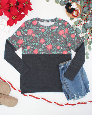 Natalie Pullover - Poinsettia Nights by Michelle Mae