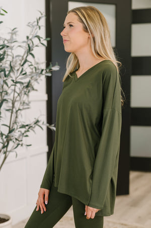 Next to Nothing Buttery Soft Top and Bottom Set in Dark Olive