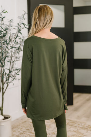 Next to Nothing Buttery Soft Top and Bottom Set in Dark Olive