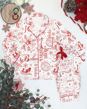 Pajama Top and Pants Set - Merry & Bright by Michelle Mae