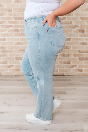 Judy Blue High Waist 90's Front & Back Distressed Straight Leg Jeans