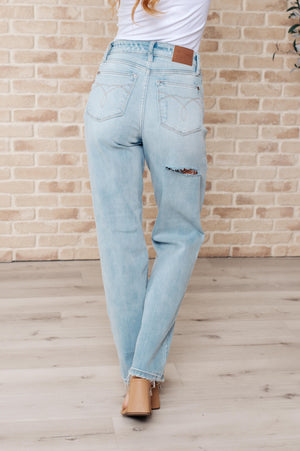 Judy Blue High Waist 90's Front & Back Distressed Straight Leg Jeans