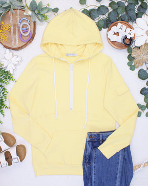 PREBOOK Pixie Pocket Halfzip Hoodie - Sunshine