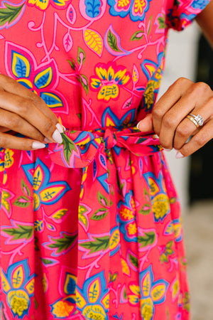 Polished and Pretty Waist Tie Tea Dress