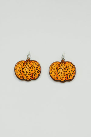 Pumpkin Prowl Earrings in Orange
