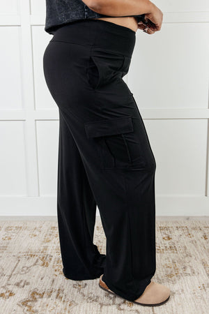 Race to Relax Buttery Soft Cargo Pants in Black