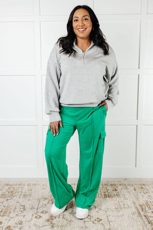 Race to Relax Buttery Soft Cargo Pants in Emerald Green