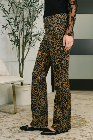 Judy Blue High Waist Leopard Print Bootcut Jeans