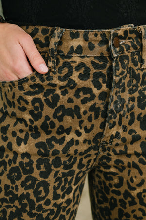 Judy Blue High Waist Leopard Print Bootcut Jeans