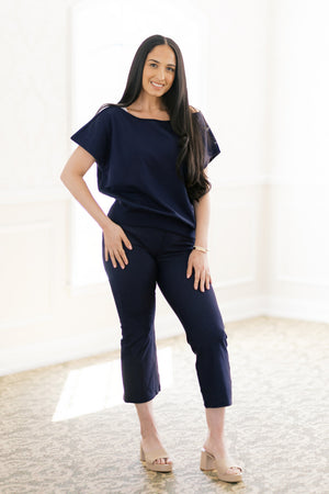 Comfy Chic Top in Navy by Rae Mode