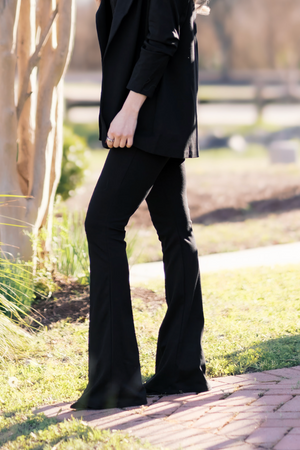 Magic High Waisted Kick Flares Black by Dear Scarlett