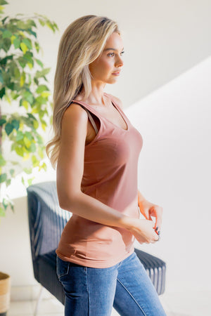 Shadowed Blush Reversible Tank by Yelete