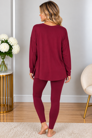 Wine Down Buttery Soft Set in Burgundy