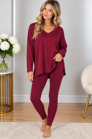 Wine Down Buttery Soft Set in Burgundy