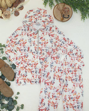 HalfZip Hoodie - Autumn Watercolor by Michelle Mae