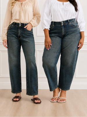 Judy Blue High Waist Marlow Double Button Hollywood Waistband Vintage Wash Jeans