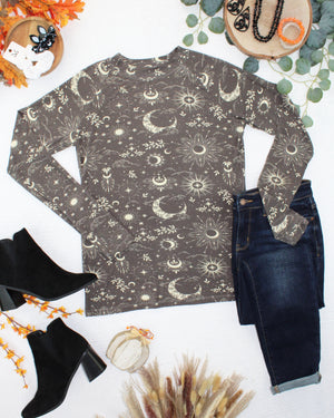 Blair Long Sleeve Top - Celestial Nights by Michelle Mae