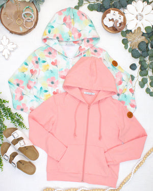 PREBOOK Fullzip Hoodie - Peachy Pink