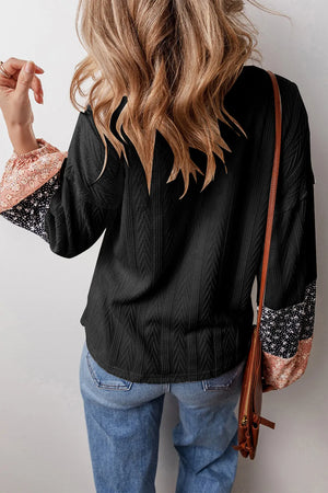 Drawstring Color Block Long Sleeve Top - 3 colors