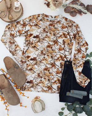 Blair Long Sleeve Top - Woodsy Camo by Michelle Mae